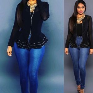 Women Ruffle jacket Large